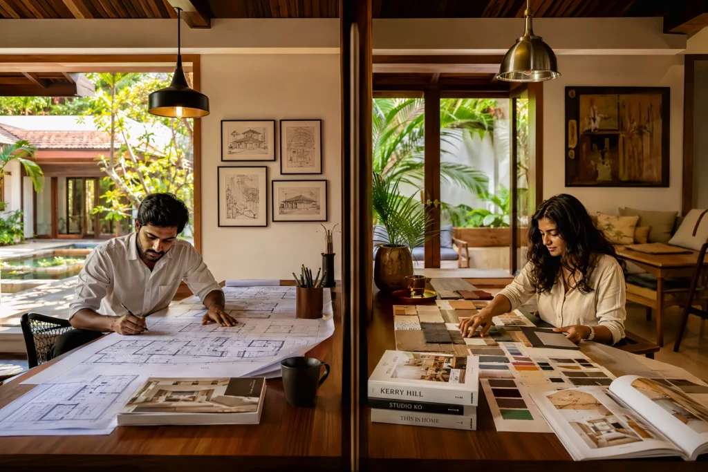 comparison of architects in kerala vs interior designer