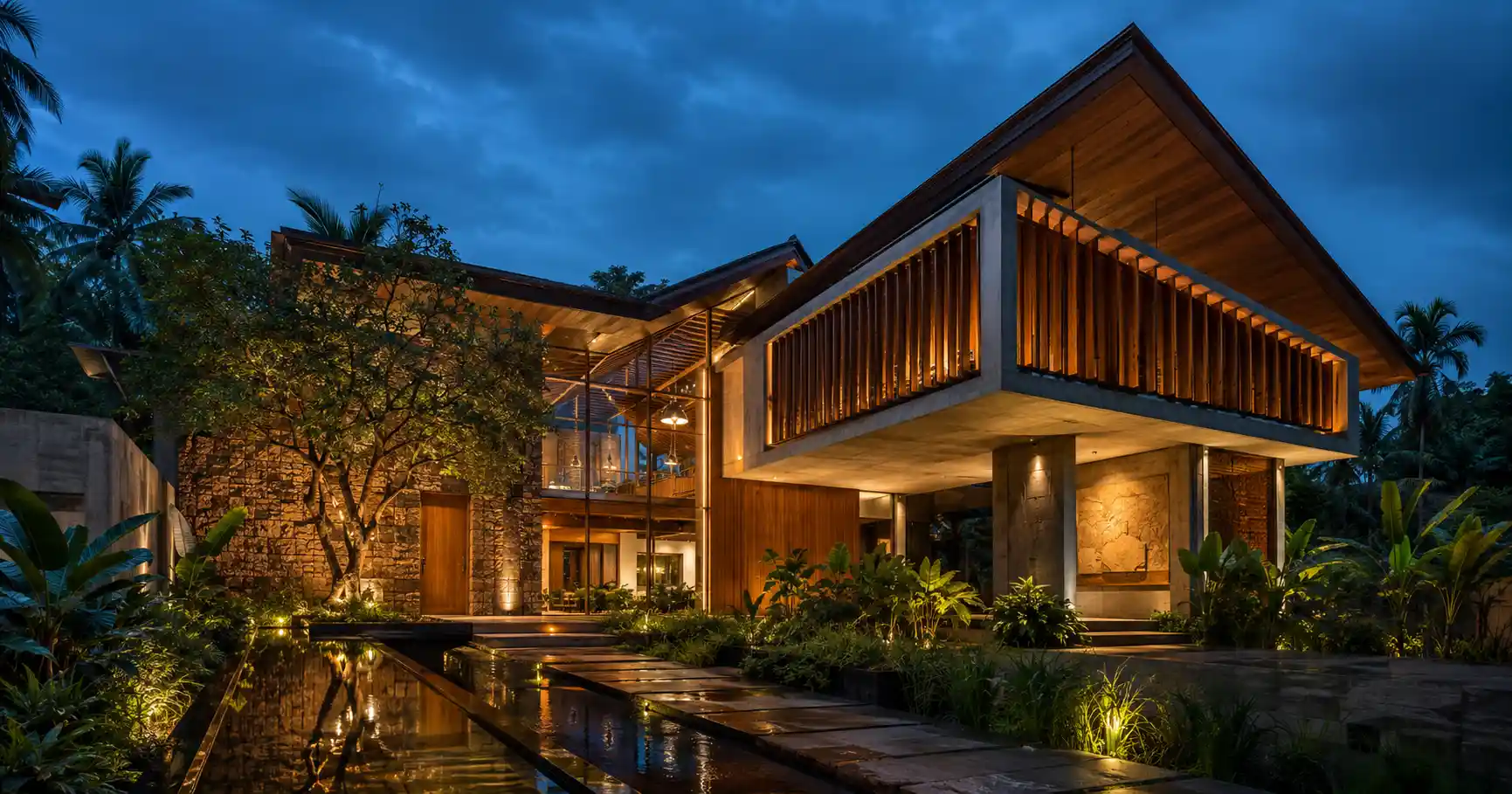 Modern luxury home designed by leading architects in Kerala.